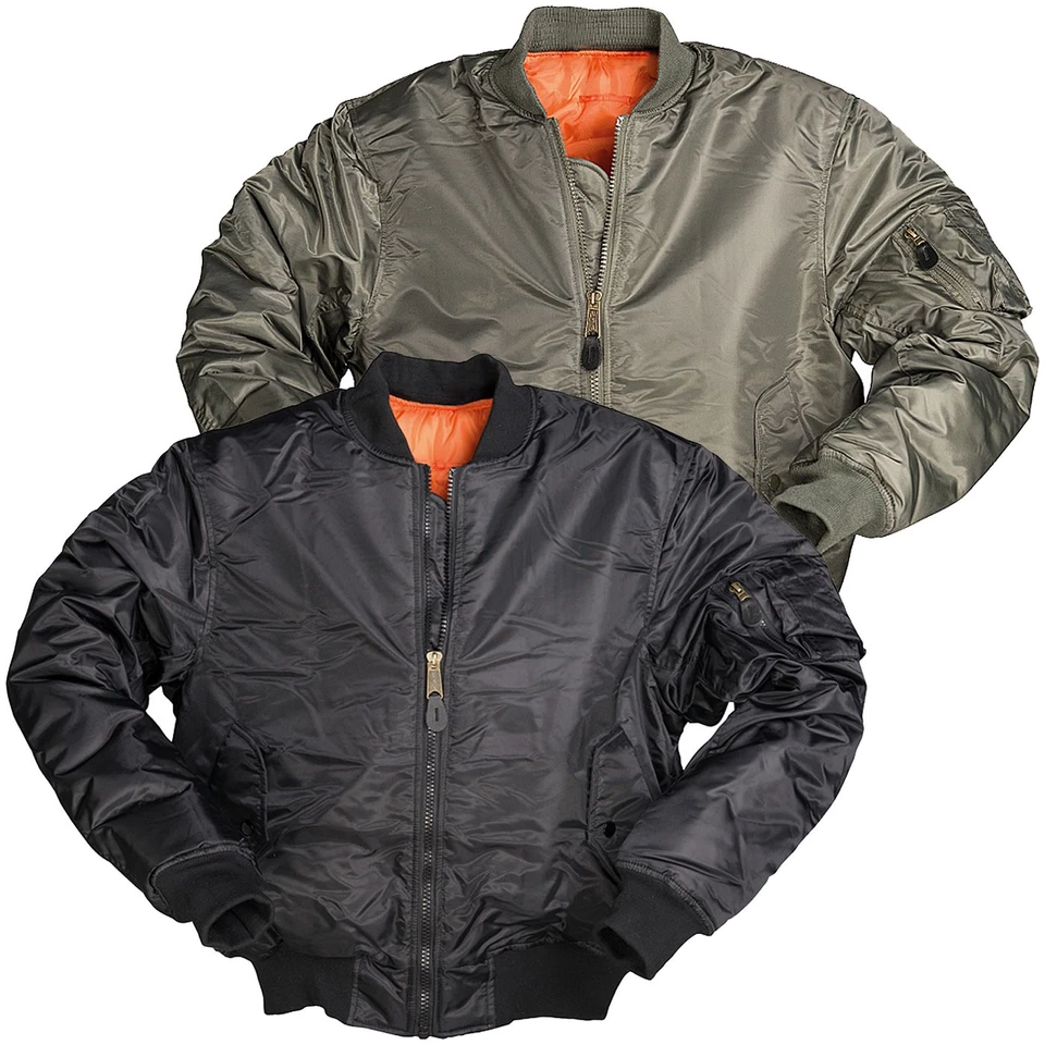 Mil-Tec Basic Veste Bomber MA1 XS-3XL D'Aviateur Pes de Pilote US Army - Photo 1/1