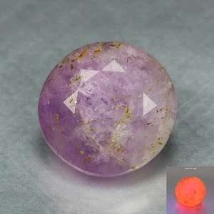 0.76 Ct Round 6.1 MM 100% Natural Purple To Orange-Pink Afghanistan HACKMANITE - Picture 1 of 5