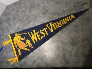 29" West Virginia Mountaineers Felt Pennant Football Players Logo - Picture 1 of 11