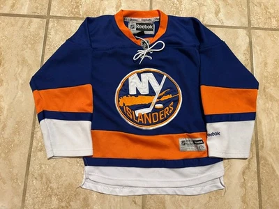 Reebok New York Islanders Blue Hockey Jersey Youth Size S/M Stitched Sewn Nhl - Image 1 of 4