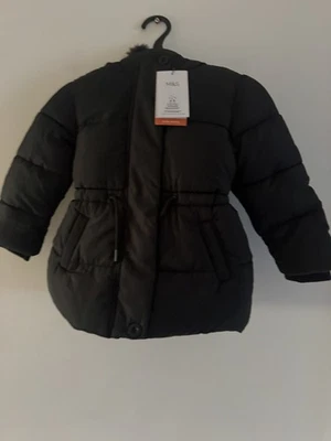 Marks & Spencer Girls Stormwear Padded Black Coat ~ 2-3 years ~ BNWT - Image 1 of 4