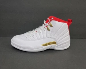 JORDAN 12 CHINESE NEW YEAR "2019" WHITE RED GOLD LEATHER SZ 10 MEN'S - Picture 1 of 12