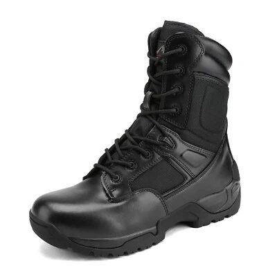 Botas militares para hombre Botas de trabajo tácticas de combate Senderismo Motocicleta Montar Botas Foto 1 de 4
