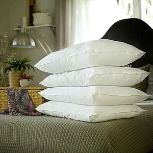 Set of Four Luxury Mulberry Silk-Filled Pillows. Natural Hypoallergenic Comfort - Picture 1 of 16