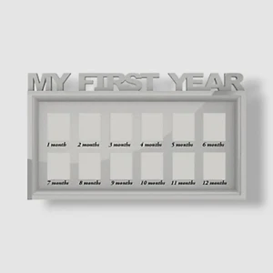 Lavish Home White Collage Baby Picture Frame Size 11" x 18.6" x 0.75" - Picture 1 of 2