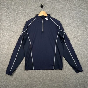 FootJoy Jumper Mens Small Blue Navy 1/4 Zip Pullover Golf Long Sleeve Breathable - Picture 1 of 9