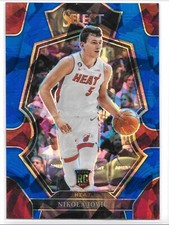 2022-23 Panini Select Nikola Jovic Premier Level Blue Cracked Ice RC #170