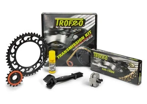 KIT TRASMISSIONE TROFEO CATENA CORONA PIGNONE BENELLI TRK 502 X DAL 2018 IN POI - Picture 1 of 1
