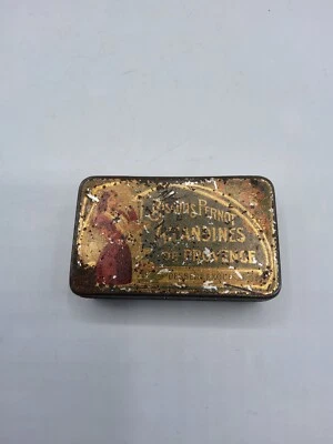 Boîte pyrogène publicitaire en tôle lithographiée Biscuits Pernot Amandines - Photo 1/4