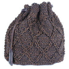 CHANEL Shoulder Bag Braid mesh Brown leather Women