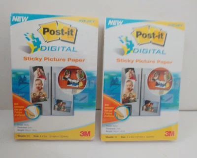 Post-It Digital Sticky Picture Paper 4" x 6" for Inkjet 65 Sheets X 2  New - Image 1 of 2