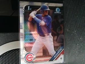 Miguel Amaya 2019 Bowman Chrome Prospects #BCP-35 Cubs  - Picture 1 of 2