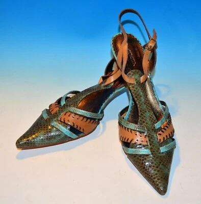 Zapatos de tacón de aguja de cuero de piel de serpiente APEPAZZA Sexy para mujer talla 39/8  Foto 1 de 4