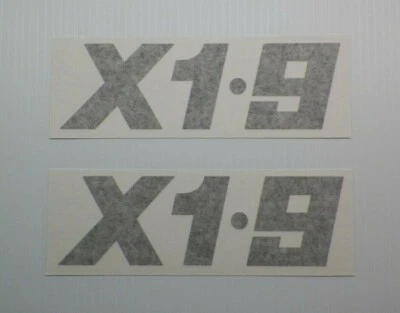 New 1975-1978 FIAT Bertone X1/9  SOLID STYLE  Rear Sail Pillar Decal Pair X19 - Image 1 of 4