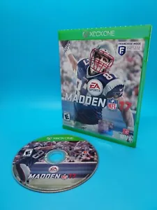 MADDEN 17 • Microsoft Xbox One NFL Football EA Video Game Disc w/ Case, Book VG - Picture 1 of 4