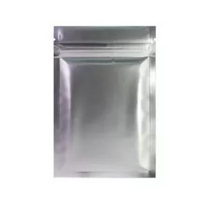 New Flat Silver Metallic Mylar Zip Top Bag in Various QTY 8.5x13cm (3.3x5.1in) - Picture 1 of 3