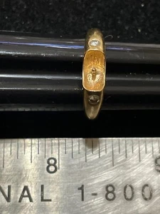 BEAUTIFUL LADIES 14K YELLOW GOLD DIAMOND ENGAGEMENT RING MOUNT 4G Size 6.5 - Bild 1 von 6