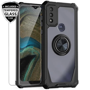 For Moto G Pure/G Power 2022 Case Airbag Defender Ring Holder +Tempered Glass - Picture 1 of 10