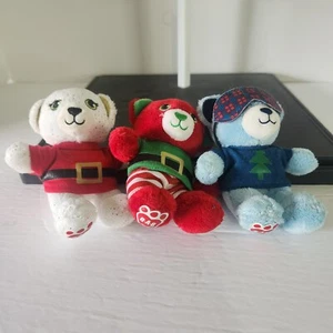 Build A Bear BAB 3 Advent Calendar Bears Christmas And Holiday Themed Mini Bears - Picture 1 of 8