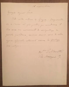 Lettera autografa di Giuseppe Marcotti - Foto 1 di 1