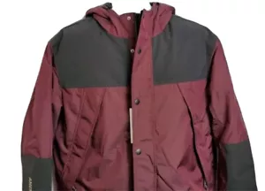 Giacca parka American Eagle per tutte le stagioni taglia S nero bordeaux MSPR $129,95 - Foto 1 di 7