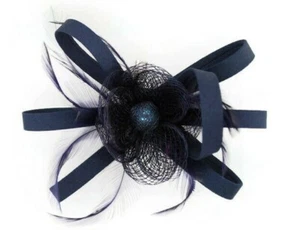 Fascinator flower - Navy / fascinator hat / derby hat / Tea party headwear / - Picture 1 of 2