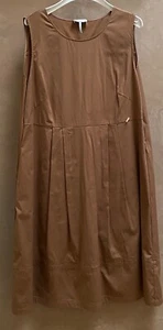 Cinque Kleid Gr. XL braun ärmellos Rundhalsausschnitt Baumwolle - Bild 1 von 4