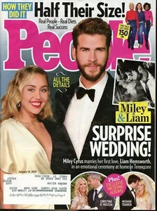 People Magazine January 14, 2019 Miley Cyrus  & Liam Hemsworth Wedding! - Picture 1 of 2
