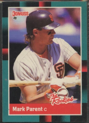 1988 Donruss The Rookies #8 Mark Parent San Diego Padres - Image 1 of 2