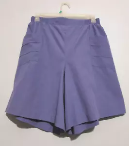 Pantalones cortos largos para mujer Haband púrpura talla etiqueta ilegible cintura elástica 32" ¡¡EXCELENTE EN EXCELENTE ESTADO!!¡! - Imagen 1 de 2