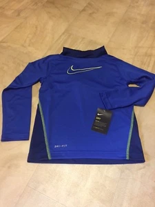 NWT Boy's Youth Nike Dry Dri-Fit Long Sleeve Hooded Shirt Royal Blue - Picture 1 of 2