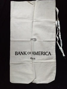 New Vintage Large BANK of AMERICA Deposit Bag BofA Thick COIN SACK 30” x 17” - Picture 1 of 2