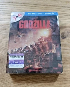 Godzilla 2014 3D+2D Blu-Ray Embossed Exclusive KOREA Steelbook Futurepak New+ - Picture 1 of 11
