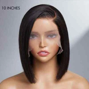 Natural Hairline Yaki Straight 13x6 HD Lace Frontal Human Hair Wig for woman - Picture 1 of 13