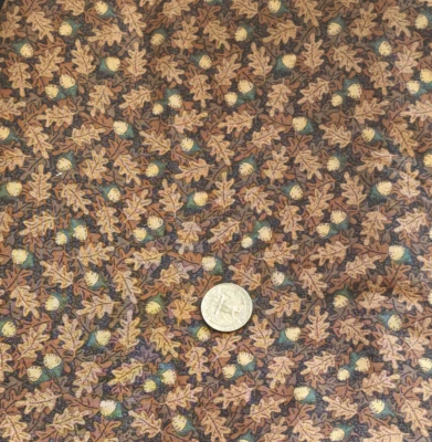 Hojas de tela marrón gloria otoño 3 yardas con bellotas RJR moda Foto 1 de 3