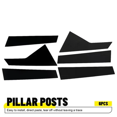 6x Para Cadillac CT6 2016 2017 2018 2019 2020 Poste de pilar Ventana Puerta Embellecedores Negro Foto 1 de 4