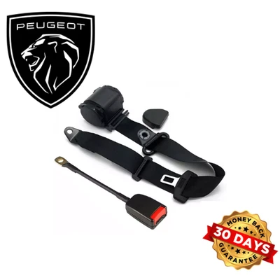 For All Peugeot Car Seat Belt 1pc Front Lock Buckle System Black Secure - Image 1 of 4