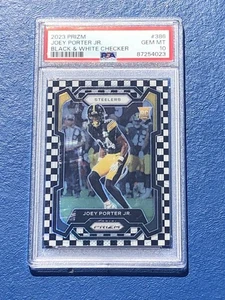 Prizm Black and White Checker Joey Porter Jr 2023 novato PSA 10 RC Steelers 🏈 - Imagen 1 de 5