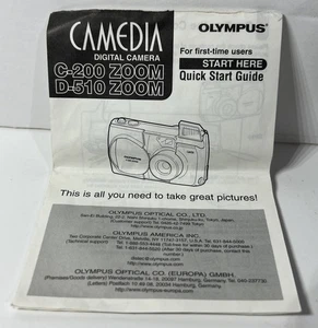 Olympus Camdia C-200 Zoom & D-510 Zoom Instruction Manual Only - Picture 1 of 3