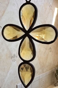Bleiglas Sonnenfänger Fensterhänger Kreuz - Handarbeit - Bild 1 von 5