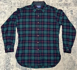 Camisa Pendleton para hombre 100 % lana virgen a cuadros tiene cuello lazo con bolsillo mediano - Imagen 1 de 8