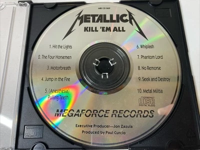 Metallica Kill ’Em All CD Megaforce MRI CD 069 Early Pressing - Disc only Foto 1 de 4