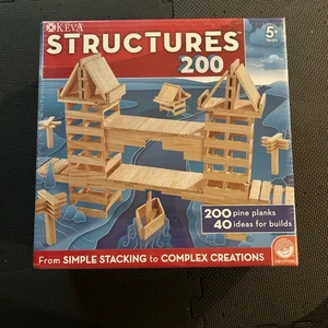 Keva Structures Playset 200 Planks Mindware Stacking Creations Building Toys - Picture 1 of 6