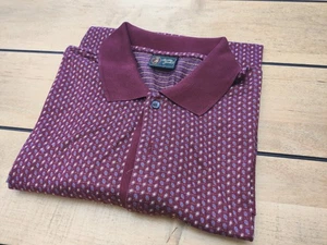 VTG Bobby Jones Large All Over Print Golf Polo Shirt Made in Italy - Picture 1 of 8