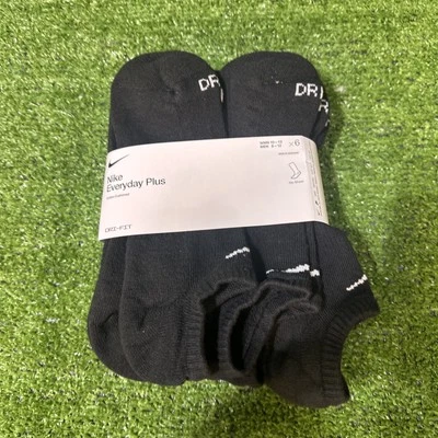 Calcetines Nike Everyday Plus No Show, negros grandes paquete de 6 (wmn10-13/hombres 8-12) Foto 1 de 4