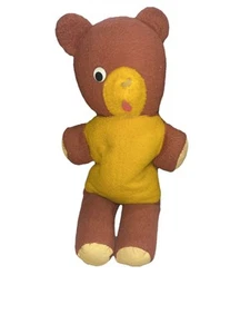 Vintage antiker brauner Teddybär Plüschtier Stofftier mit Googly Eye Filzmaul 23 Zoll - Bild 1 von 8