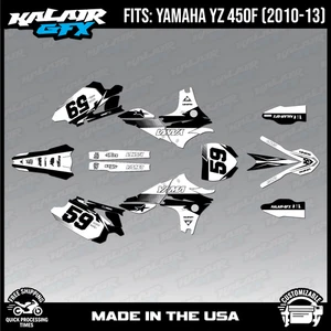 Graphics Kit for YAMAHA YZ450F (2010-2013) YZ 450F Swift-white - Picture 1 of 4