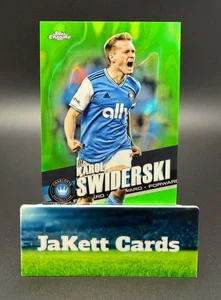 2022 Topps Chrome MLS - Karol Swiderski #21 Neon Green Lava Refractor /99 - Picture 1 of 2