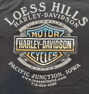 2010 PRE OWNED HARLEY DAVIDSON PACIFIC JUNCTION IOWA LOESS HILLS T-SHIRT SIZE L - Picture 1 of 4