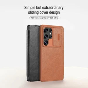 Nillkin Kunstleder Handyhülle Objektiv Schutz Flip Case f Samsung S25 Plus Ultra - Bild 1 von 26